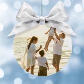 Gold Script Vrolijk Kerstfeest Foto Aangepast Keramisch Ornament