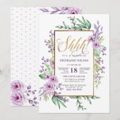 Gold Script-Waterverf Verrassingsdag Kaart (Voorkant / Achterkant)