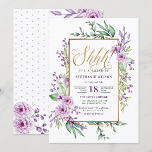 Gold Script-Waterverf Verrassingsdag Kaart