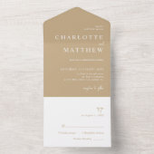 Gold Script Weddenschap in één uitnodiging (Binnen)