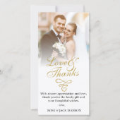 Gold Script Wedding Bedankt (Voorkant)