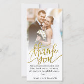 Gold Script Wedding Bedankt (Voorkant)