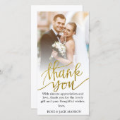Gold Script Wedding Bedankt (Voorkant / Achterkant)