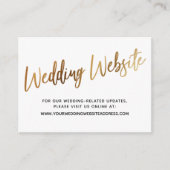 Gold Script Wedding-website, sla de datumkaart op Informatiekaartje (Voorkant)