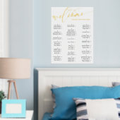 Gold Script Welkomststartkaart Elke gebeurtenis Folie Afdrukken (Insitu (Slaapkamer))