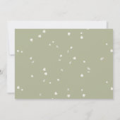 Gold Script White Blossom Floral Wedding Kaart (Achterkant)