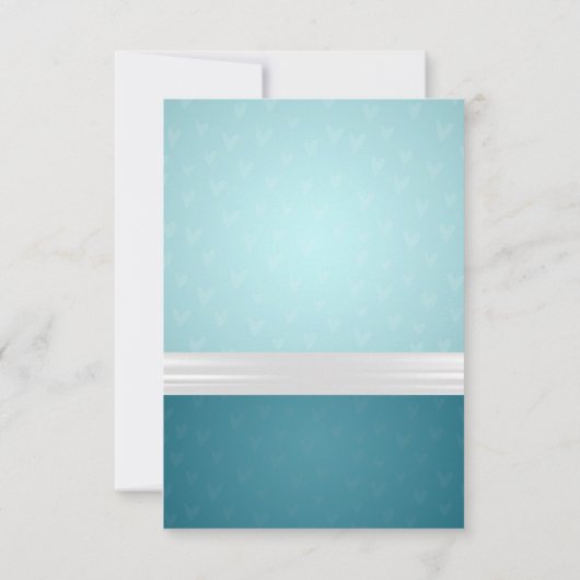 Gold Script White Ribbon Turquoise Baby shower Kaart (Achterkant)