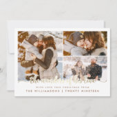 Gold Script Wonders of his Love Kerstmis 3 Foto Kaart (Voorkant)