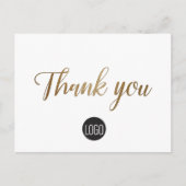 Gold script Zakelijk Bedankt Briefkaart (Voorkant)