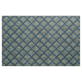 Gold Scroll Design op Deep Blue Stof (Fat Quarter)