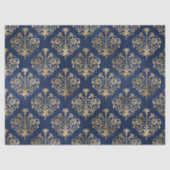 Gold Scroll Design op Paarse ontkoppeling Tissuepapier (Voorkant)