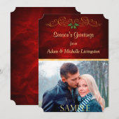 Gold Scroll Elegant Christmas Sjabloon Flat (Voorkant / Achterkant)