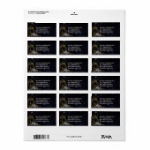 Gold Scroll Formal Gothic Wedding Etiket (Full Sheet)