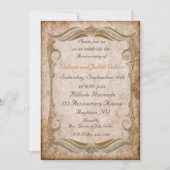 Gold Scroll Lijst Invitation Kaart (Voorkant)