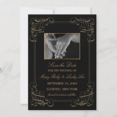 Gold Scroll Save the Date Annouting (Voorkant)