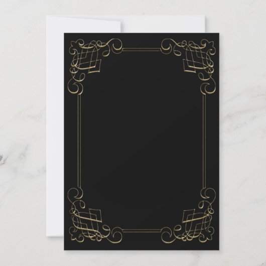 Gold Scroll Save the Date Annouting (Achterkant)