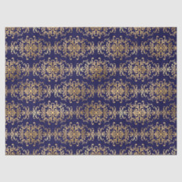 Gold Scroll Werken op Paars Tissuepapier