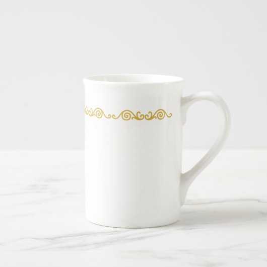 Gold Scroll Work Speciality Mok (Rechts)