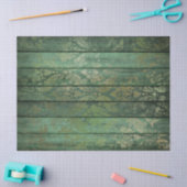 Gold Scrollwork bij groene houtontkoppeling Tissuepapier (Craft)