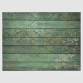 Gold Scrollwork bij groene houtontkoppeling Tissuepapier (Voorkant)