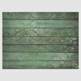 Gold Scrollwork bij groene houtontkoppeling Tissuepapier