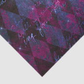 Gold Scrollwork bij Paarse en blauwe ontkoppeling Tissuepapier (Detail)