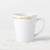 Gold Scrollwork Latte Mok (Rechts)