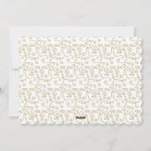 Gold Scrollwork Vakantie Feestdagenkaart (Achterkant)