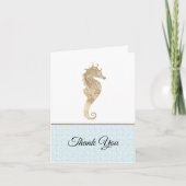 Gold Seahorse Weddenschap Hartelijk dank Kaart (Voorkant)