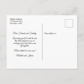 Gold Seahorses Tropical Wedding Datum opslaan Foto Aankondigingskaart (Achterkant)