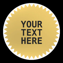 Gold Seal award met aangepaste tekst Ronde Sticker