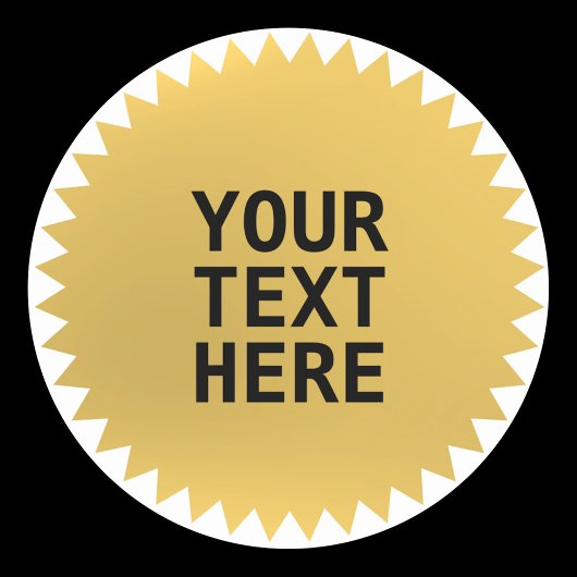 Gold Seal award met aangepaste tekst Ronde Sticker