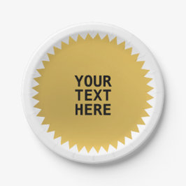 Gold Seal Award met alle woorden Papieren Bordje