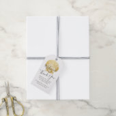Gold Seashell Beach Weddenschap Cadeaulabel (Met Touw)