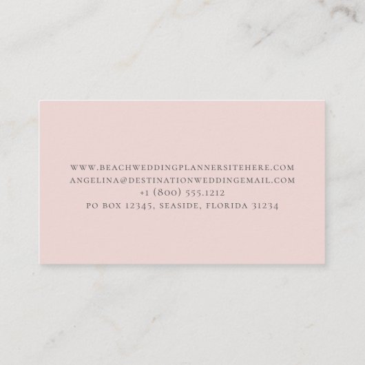 Gold Seashell Elegant Visitekaartje (Achterkant)