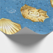 Gold Seashells Cadeaupapier (Hoek)