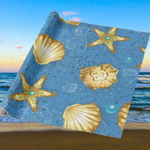 Gold Seashells Cadeaupapier