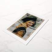 Gold See Thru Border Folie Folie Uitnodiging (Gedraaid)