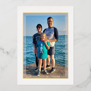 Gold See Thru Border Folie Nieuwjaar Kaart