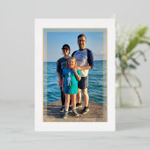 Gold See Thru Border Folie Nieuwjaar Kaart (Staand Voorkant)