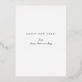 Gold See Thru Border Folie Nieuwjaar Kaart (Achterkant)