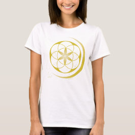 Gold Seed of Life met Crescent T-shirt