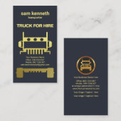 Gold Semi Truck Exquise Blue Trucker Visitekaartje (Voorkant / Achterkant)