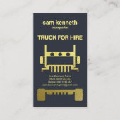 Gold Semi Truck Exquise Blue Trucker Visitekaartje (Voorkant)