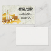 Gold Semi Truck | Grunge-achtergrond Visitekaartje (Voorkant / Achterkant)