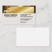 Gold Semi Truck | Logistiek | Stuurprogramma Visitekaartje (Voorkant / Achterkant)