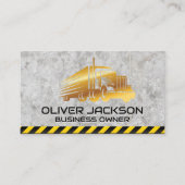 Gold Semi Truck Logo | Bouw | Concreet Visitekaartje (Voorkant)