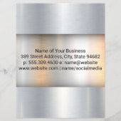 Gold Semi Truck Logo | Metallic Industrial Busine Flyer (Achterkant)