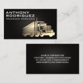 Gold Semi Truck Logo Visitekaartje (Voorkant / Achterkant)