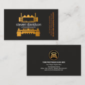 Gold Semi Truck Professional Transportdriver Visitekaartje (Voorkant / Achterkant)